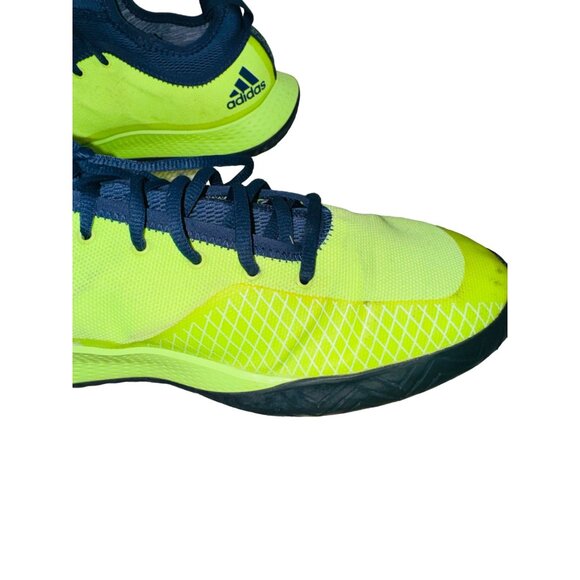 Adidas Mens Defiant Generation Tennis Running Shoes 12 Electric Yellow Navy - Picture 8 of 16